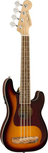 Fender Fullerton Precision Bass Ukulele in 3-Colour Sunburst
