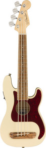 Fender Fullerton Precision Bass Ukulele in Olympic White - Image 3