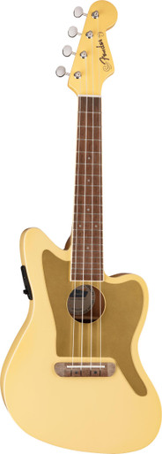 Fender FSR Fullerton Jazzmaster Electro Acoustic Ukulele in Vintage White