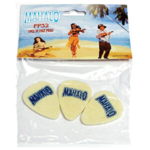 Mahalo 3.2mm Felt Ukulele Plectrum - Pack of 3