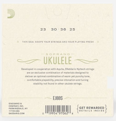 D'Addario EJ88S Nyltech Soprano Ukulele Strings