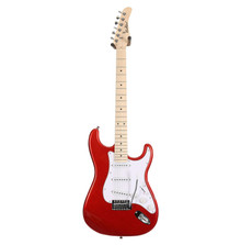 EastCoast ST1 Electric Guitar Silent Bundle in Red with Headphone Amp & Accessories - Image 3