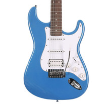 EastCoast ST2 Electric Guitar Silent Bundle in Ocean Blue Metallic with Headphone Amp & Accessories - Image 3