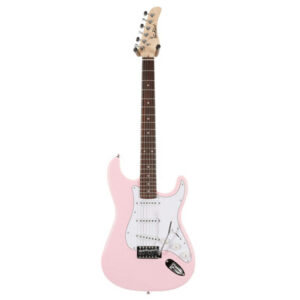 EastCoast ST1 Electric Guitar Silent Bundle in Shell Pink with Headphone Amp & Accessories - Image 2