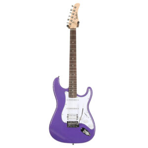 EastCoast ST2 Electric Guitar Silent Bundle in Purple Metallic with Headphone Amp & Accessories - Image 5