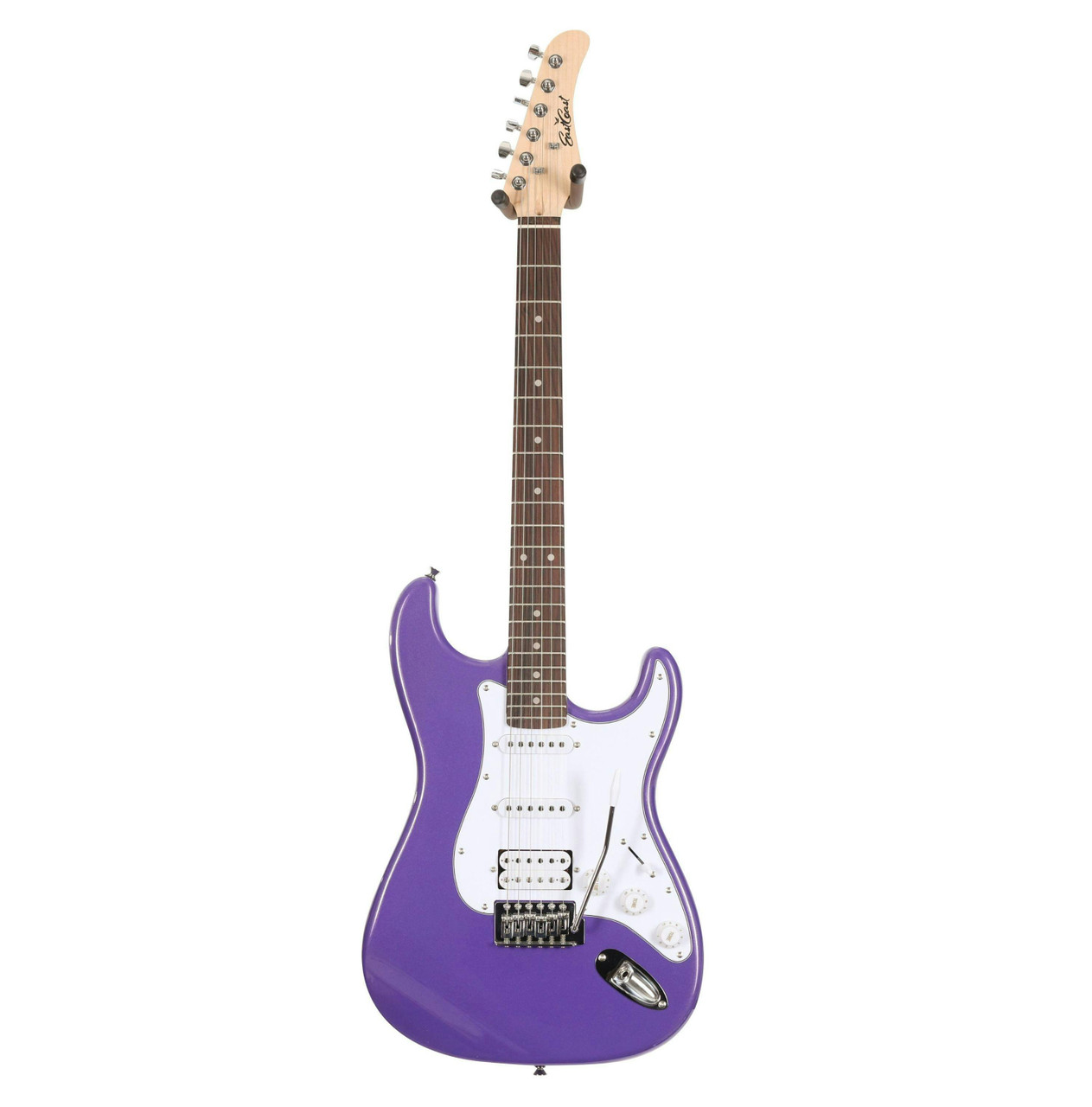 EastCoast ST2 Electric Guitar Silent Bundle in Purple Metallic with Headphone Amp & Accessories - Image 5