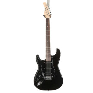 EastCoast ST2 HSS Left Handed Electric Guitar Silent Bundle in Black Metallic with Headphone Amp & Accessories - Image 2