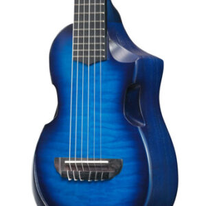 Ibanez AUP10FMNE Advanced Electro Acoustic Ukulele in Transparent Blue Sunburst Open Pore - Image 6