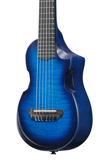 Ibanez AUP10FMNE Advanced Electro Acoustic Ukulele in Transparent Blue Sunburst Open Pore