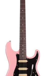 EastCoast ST2 Electric Guitar Silent Bundle in Bubblegum Metallic with Headphone Amp & Accessories - Image 2