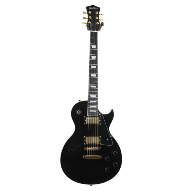 EastCoast L1 Electric Guitar Starter Pack in Black with Headphone Amp & Accessories