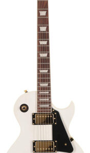 EastCoast L1 Electric Guitar Starter Pack in White with Headphone Amp & Accessories - Image 2