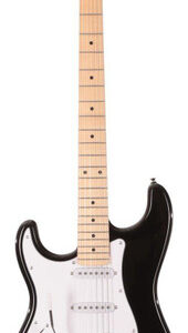 EastCoast ST1 Left Handed Electric Guitar Silent Bundle in White with Headphone Amp & Accessories - Image 2