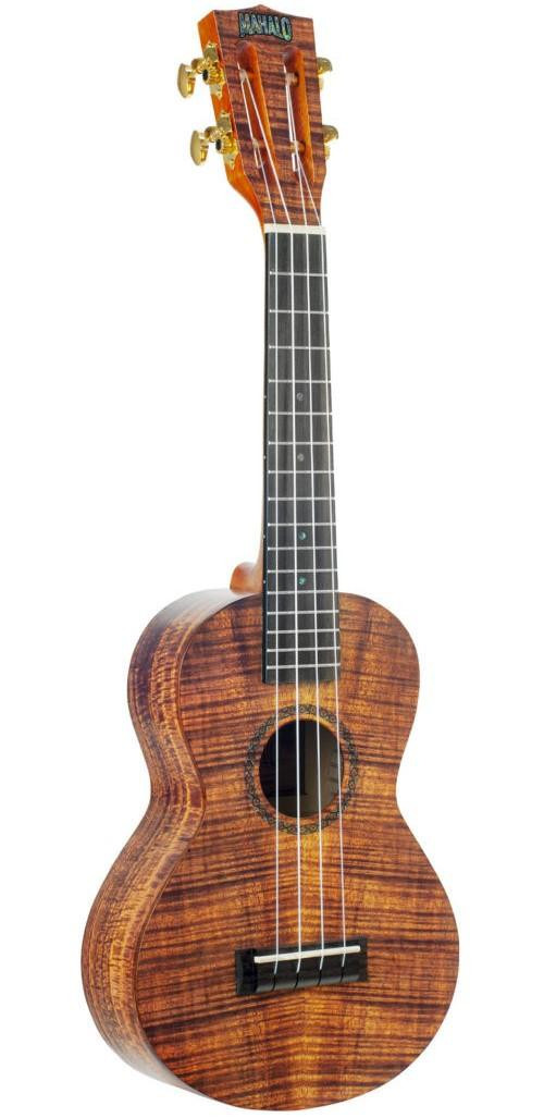Mahalo Artist Elite Series Photo Flame Koa Concert Ukulele with Bag