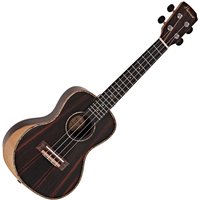 Hartwood Sonata Armrest Concert Ukulele AA Solid Ebony - Image 2