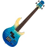Flight Mini Bass Electric Bass Transparent Blue - Nearly New - Image 2