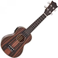 Snail UKS-E220EQ Soprano Ebony Electro Acoustic Ukulele - Nearly New - Image 2