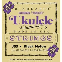DAddario J53 Hawaii Concert Ukulele Strings Black - Image 2