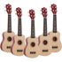 Ukulele by Gear4music Natural Pack of 5 - Image 3