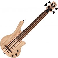 Mahalo Solid Electric Bass Ukulele Natural - Image 2