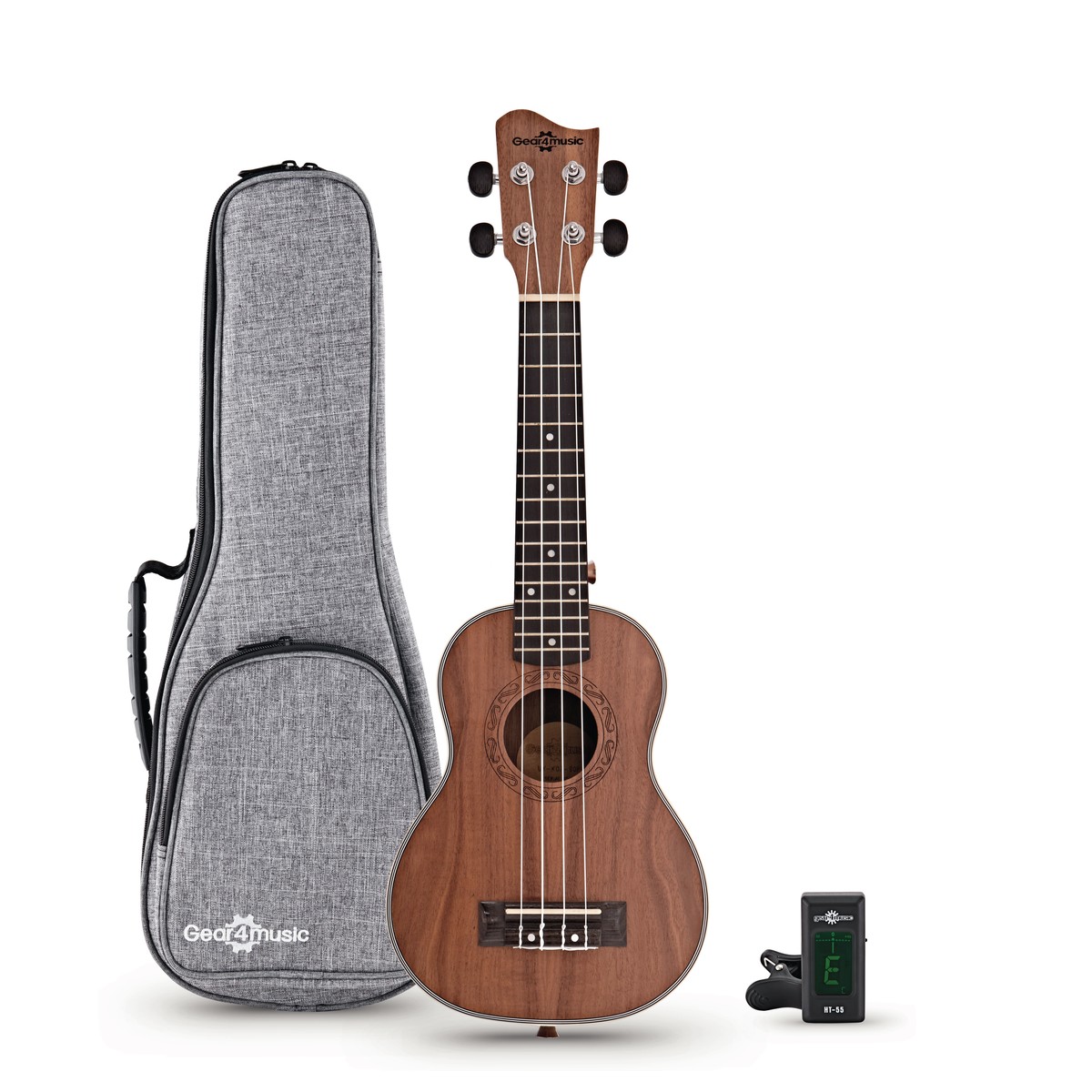 Koa Soprano Ukulele Pack by Gear4music - Image 1