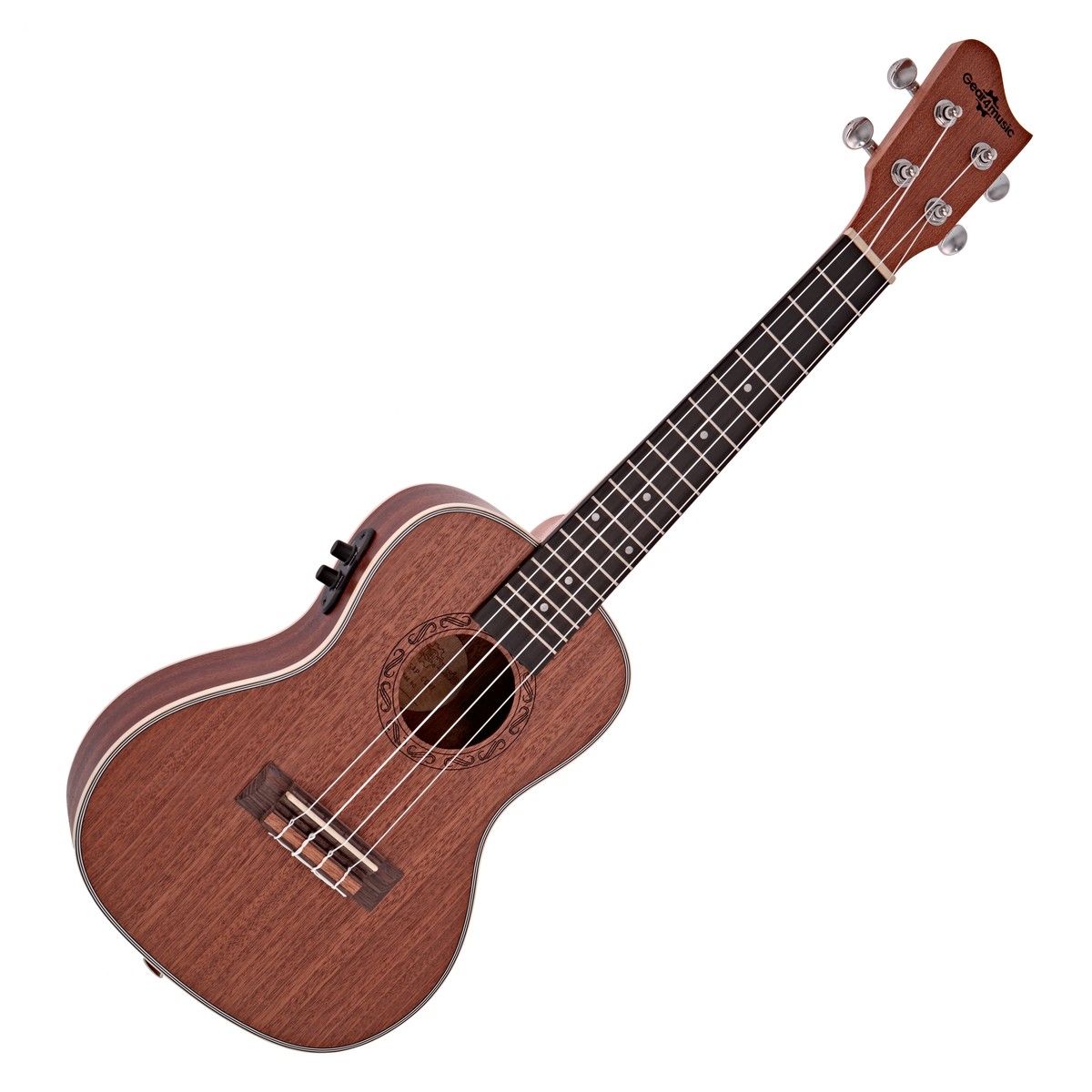 Sapele Concert Electro-Ukulele by Gear4music - Image 1