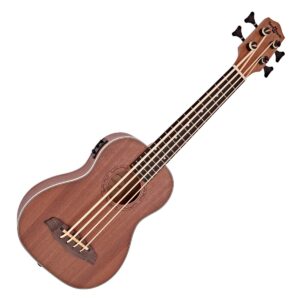 Deluxe Electro Ukulele Bass by Gear4music Sapele