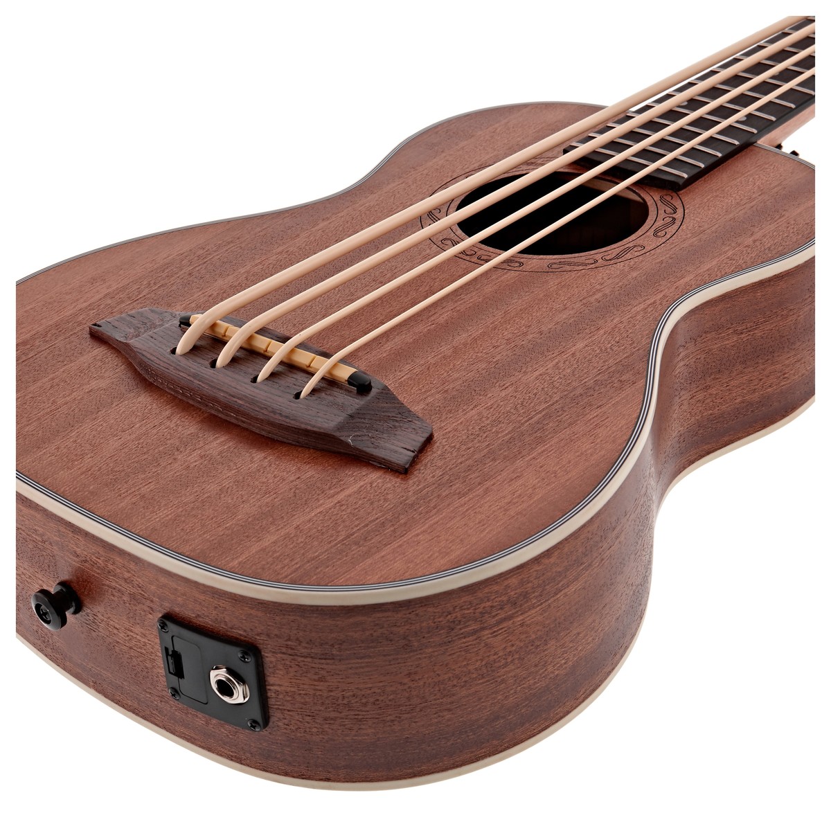 Deluxe Electro Ukulele Bass by Gear4music Sapele - Image 4