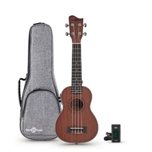 Sapele Soprano Electro-Ukulele Pack by Gear4music