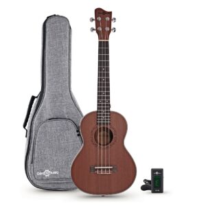 Sapele Tenor Electro-Ukulele Pack by Gear4music
