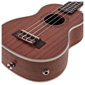 Sapele Soprano Electro-Ukulele by Gear4music - Image 4