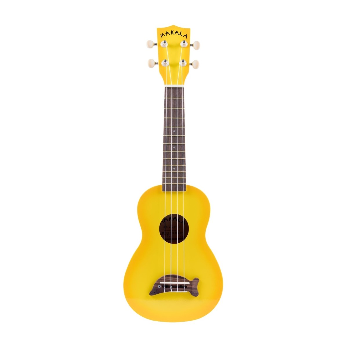 Kala Makala Dolphin Soprano Ukulele Yellow Burst - Image 1