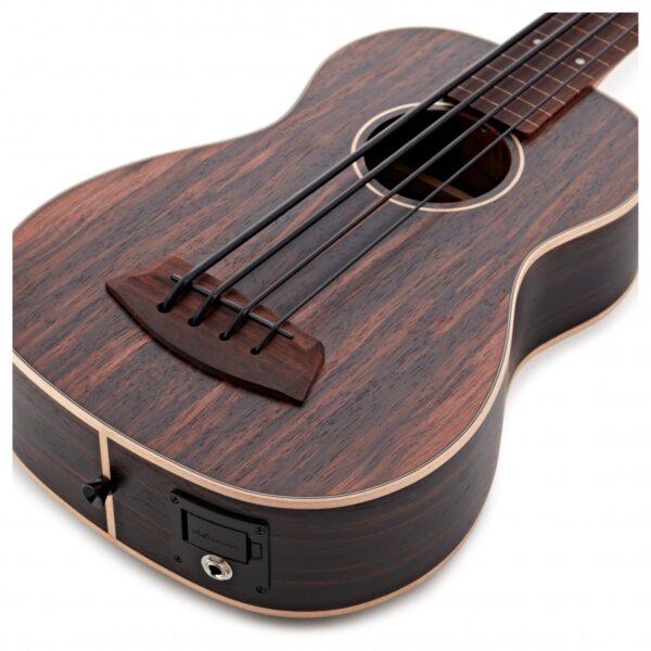 Kala Fretless U-Bass Electro-Acoustic Ukulele Striped Ebony