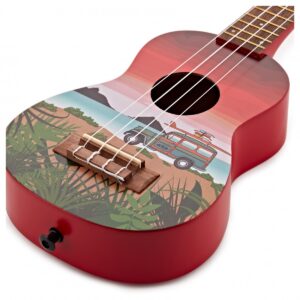 Kala Ukadelic Soprano Ukulele Surfari/Red - Image 4