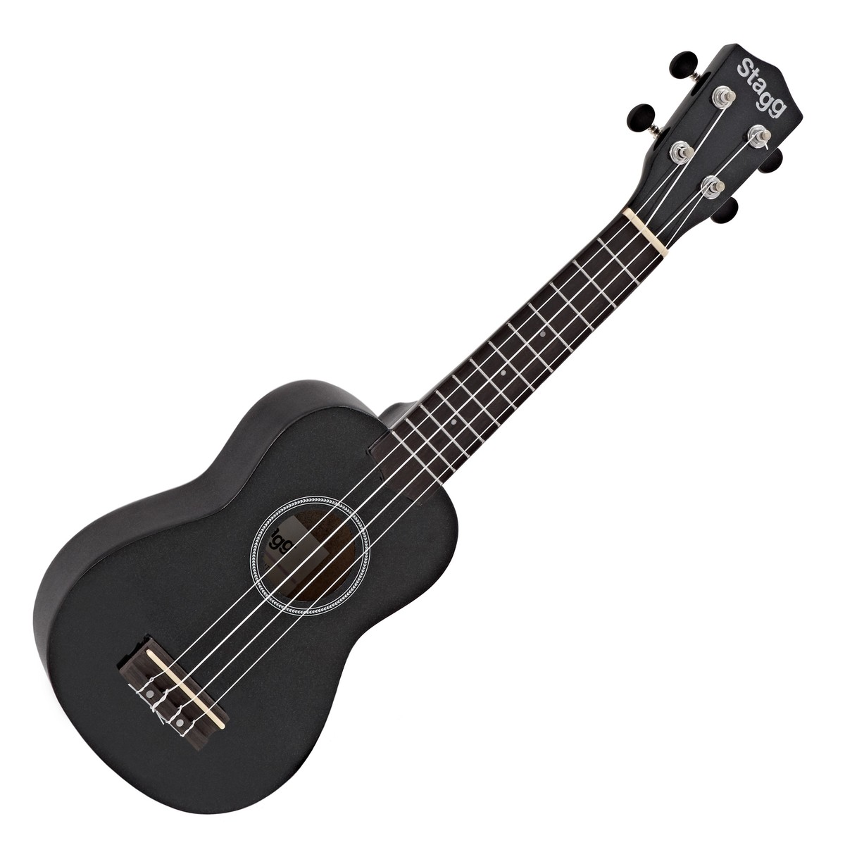 Stagg Soprano Ukulele & Bag Night Black - Image 1