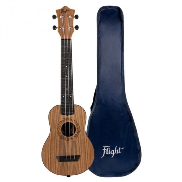 Flight TUSL-50 Travel Long Neck Soprano Ukulele Walnut