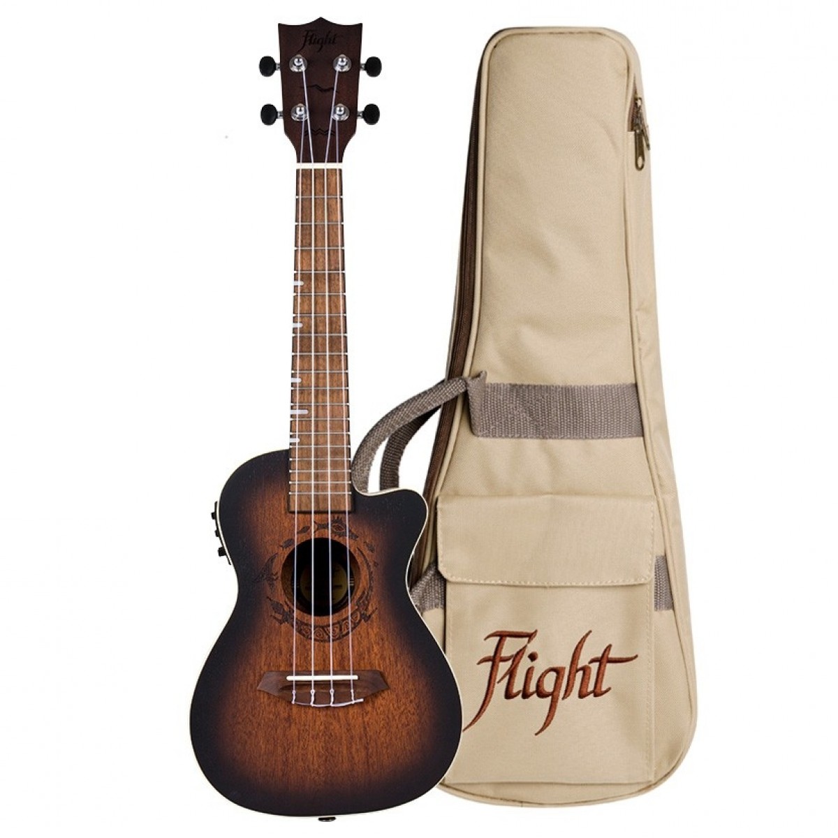 Flight DUC380 Electro Concert Ukulele Amber - Image 4