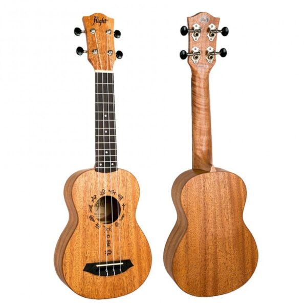Flight DUS371 Soprano Ukulele African Mahogany