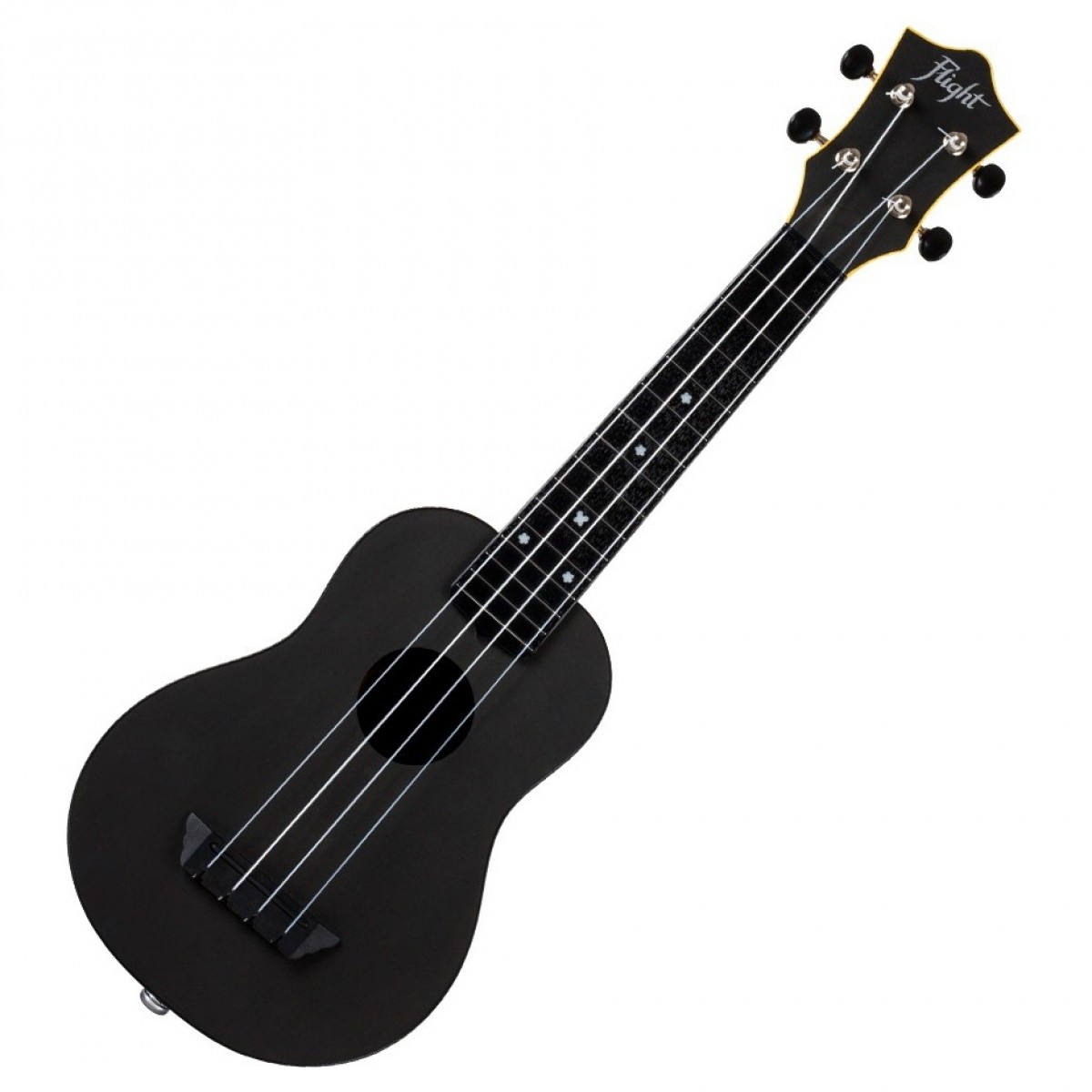 Flight TUS-35E Travel Soprano Electro Ukulele Black - Image 1