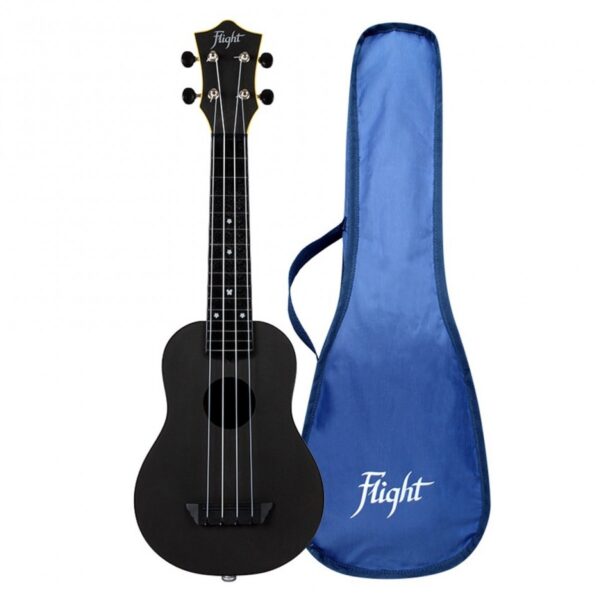 Flight TUS-35E Travel Soprano Electro Ukulele Black