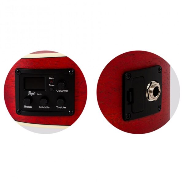 Flight DUC380 Electro Concert Ukulele Coral