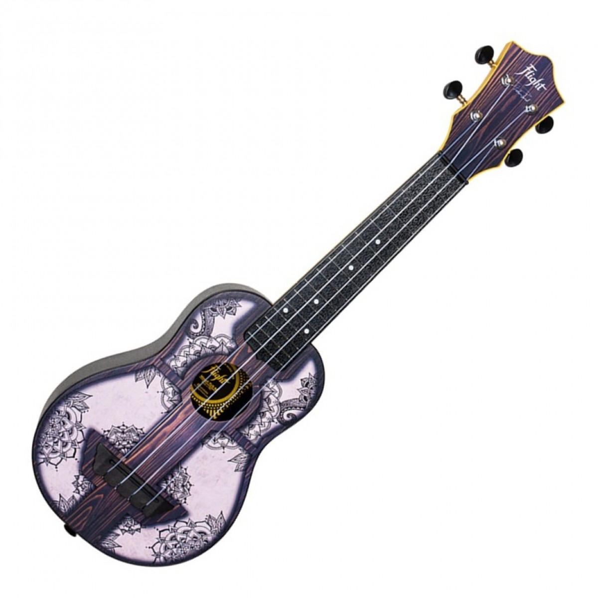 Flight TUS-40 Travel Soprano Ukulele Mandala Wood - Image 1