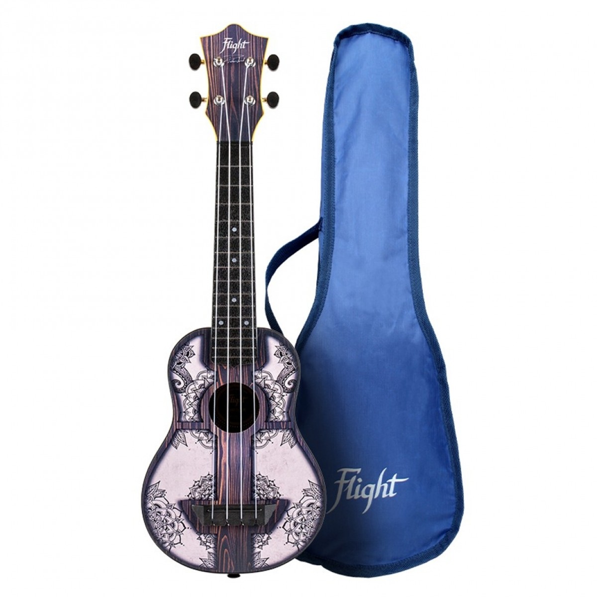 Flight TUS-40 Travel Soprano Ukulele Mandala Wood - Image 4