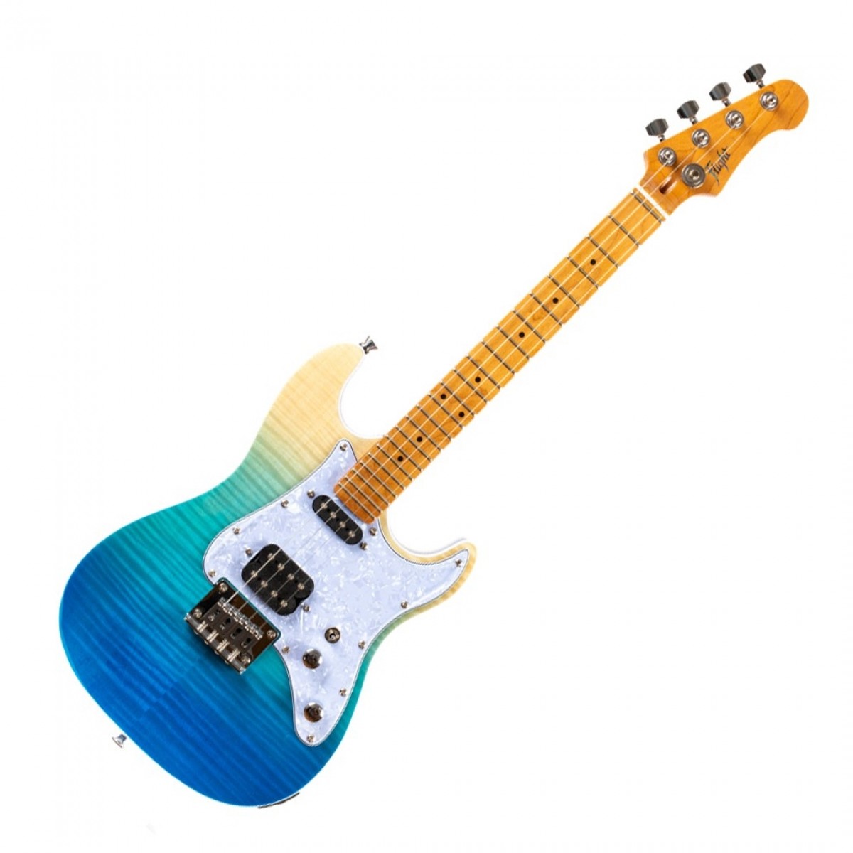 Flight Pathfinder Tenor Electric Ukulele Trans Blue - Image 1