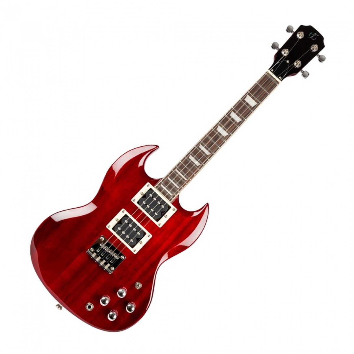 Flight Pioneer Tenor Electric Ukulele Cherry Red - Image 1