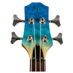 Flight Mini Bass Electric Bass Transparent Blue - Image 6