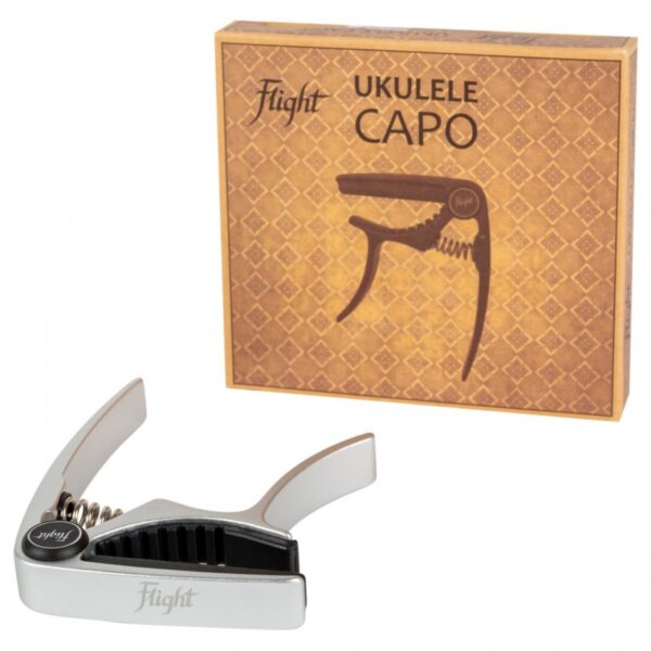 Flight Aluminium Ukulele Capo Silver