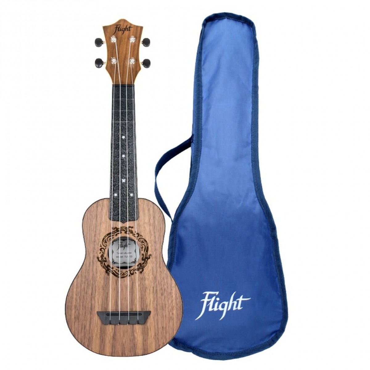 Flight TUS-50 Travel Soprano Ukulele Walnut - Image 5