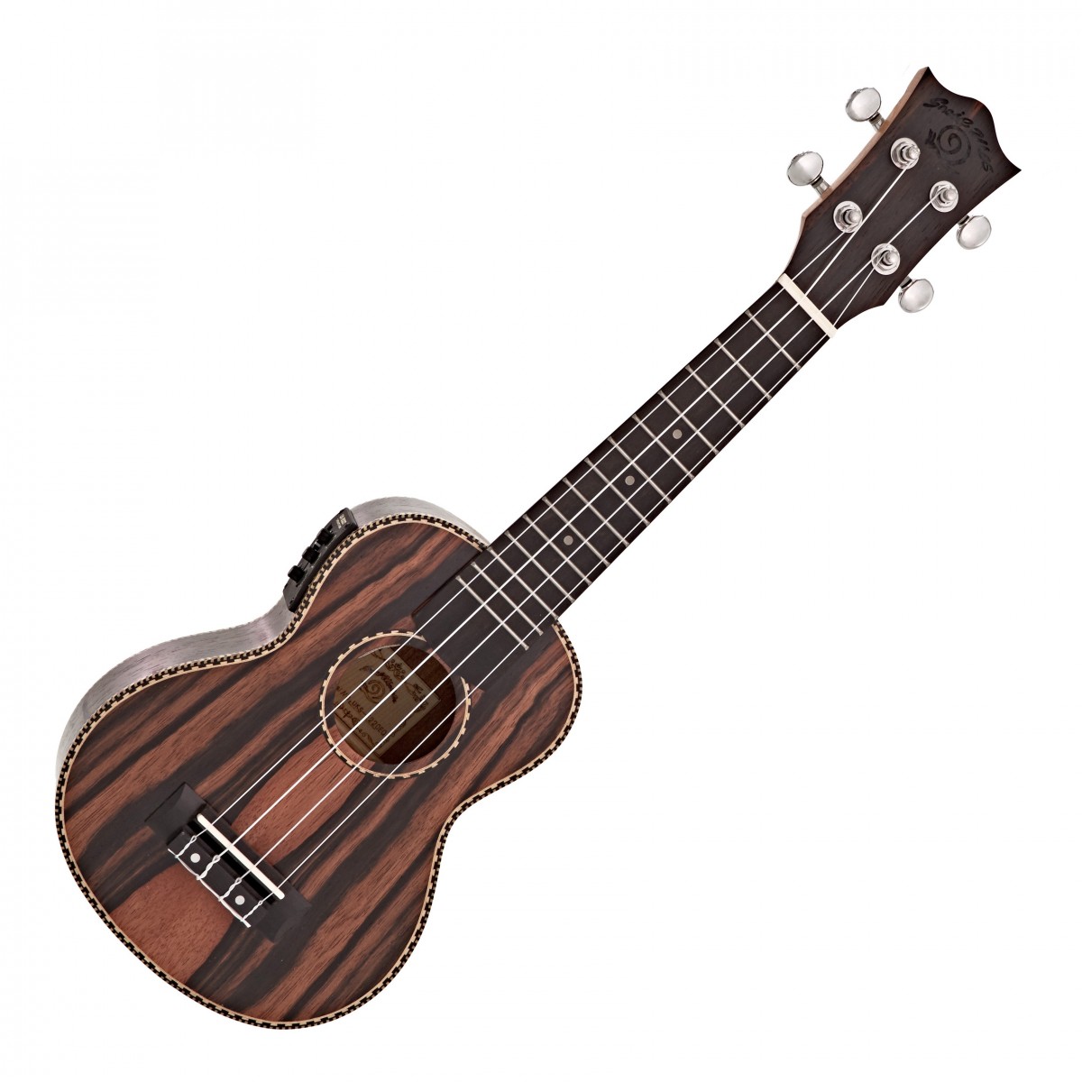 Snail UKS-E220EQ Soprano Ebony Electro Acoustic Ukulele - Nearly New - Image 1