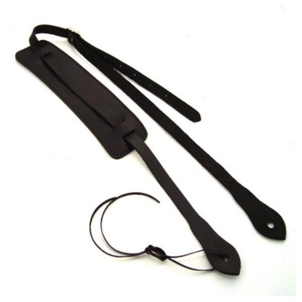 DSL UKSTRAP Leather Ukulele Strap with Shoulder Pad Black